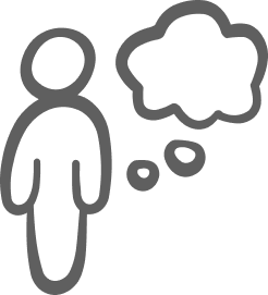 Thinking person icon